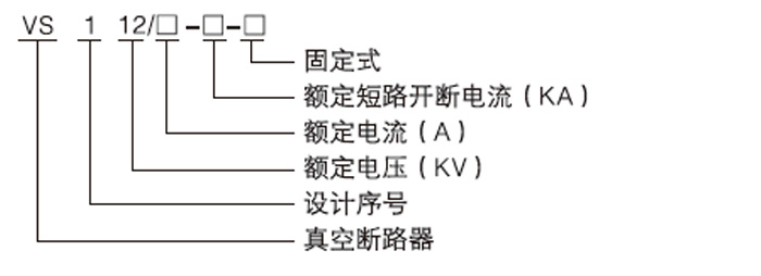 VS1-12戶內(nèi)高壓真空斷路器型號(hào)含義